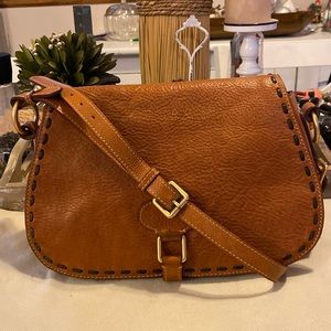 Dooney and Bourke Florentine genuine leather full flap saddle bag